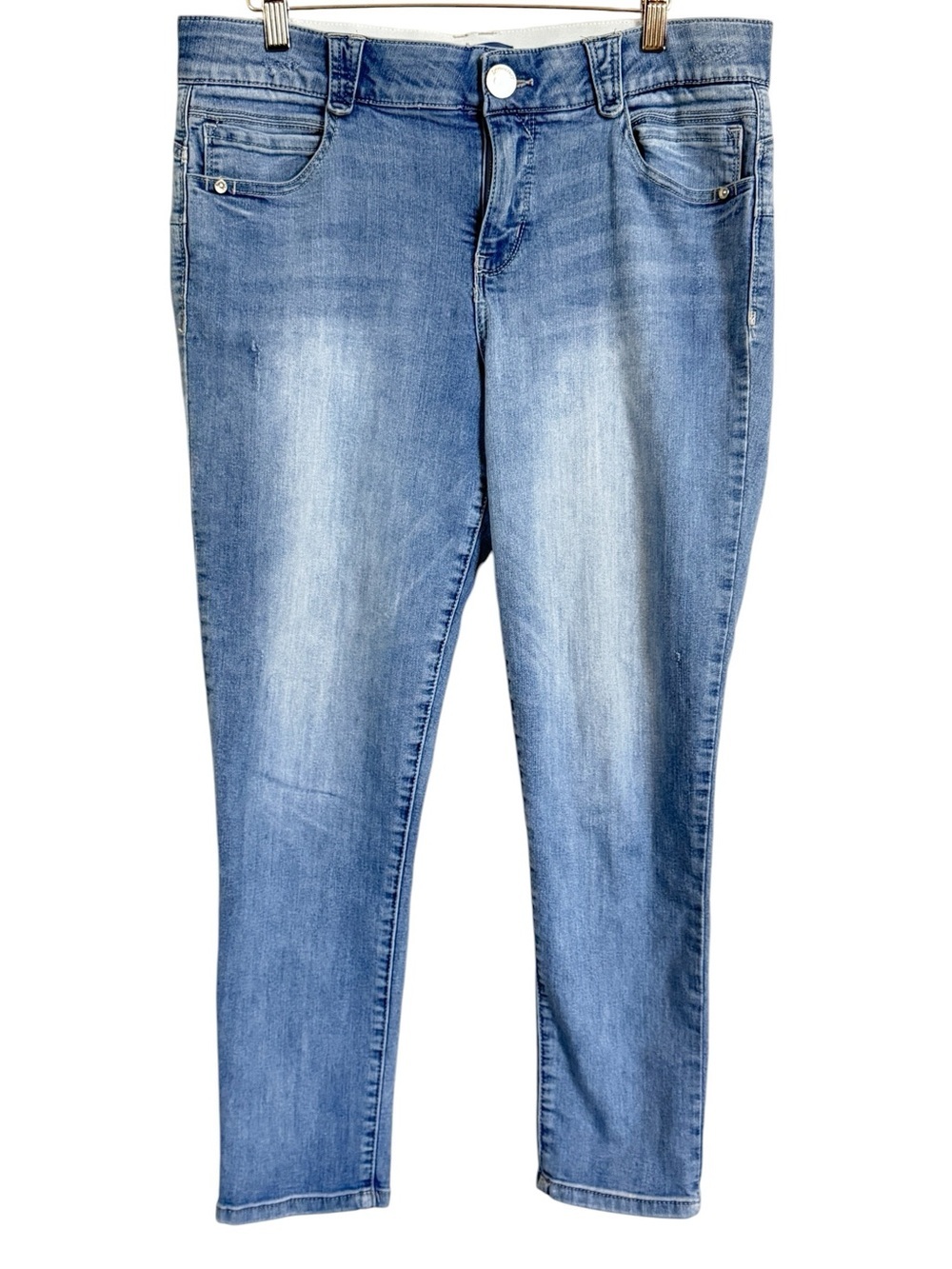 Democracy Absolution Skinny Jeans Women’s Size 12 Light Wash Stretch Denim